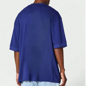 Camiseta de Verano de Alta Calidad 100% Algodón, Color Liso, Talla Grande, Nueva Llegada, Camisetas Holgadas con Hombros Caídos para Hombre - Product Image 2