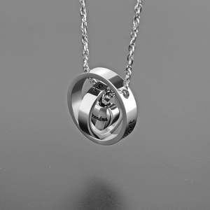 Silver Grandma Urn <b>Necklace</b> for <b>Ashes</b> No Longer by My Side Forever in My Heart Carved Locket Cremated <b>Ashes</b> <b>Necklace</b> Custom Size - Product Image 5