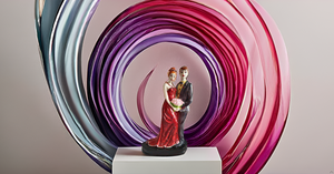 Estatua de amor romántica moderna hecha a mano, esculturas de pareja de resina para decoración del hogar y la Oficina, regalos de boda para parejas en cumpleaños - Product Image 3