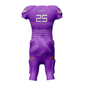 Conjunto de uniformes de fútbol americano personalizable, mangas cortas transpirables de estilo único para equipos nacionales - Product Image 2