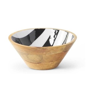 Ensaladera de madera de lujo Nueva llegada Tazón de sopa de diseñador hecho a mano Acabado personalizado Ensaladera de madera al por mayor - Product Image 4