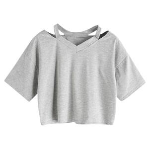 Top Corto de Moda para Mujer, Ropa de Verano Transpirable de Alta Calidad, Tops para Damas, Venta al por Mayor, Exportación desde Bangladesh - Product Image 2