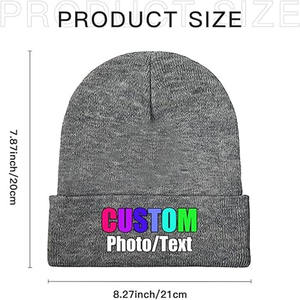 Chapeau personnalisé, bonnet confortable et chaud pour l'hiver, bonnet en tricot avec logo brodé personnalisé, design téléchargé par Dress Sports - Product Image 5