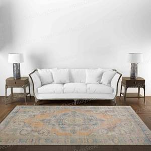Alfombra Estampada de Inspiración Anatolia, Diseño Turco, Alfombra Oriental Pequeña Beige para Colgar en la Pared, Alfombra Delgada No Tejida - Product Image 2