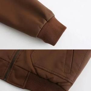 Chaqueta Retro de Cuero de Vaca para Motocicleta, Abrigo Corto Ajustado de Piel de Becerro, Cuello Alto Azul, Cremallera, Servicio OEM Disponible - Product Image 3