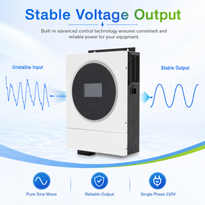 6kW Single Phase Off Grid Solar <strong>Inverter</strong> 220V Built in MPPT for 24V 48V Battery Home Storage Pure Sine Wave Backup Power - Product Image 4