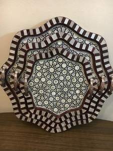 Decorative MOP <b>Serving</b> <b>Tray</b> With Intricate Inlay Design Perfect For Weddings <b>Parties</b> And Modern Home Decorations - Product Image 6