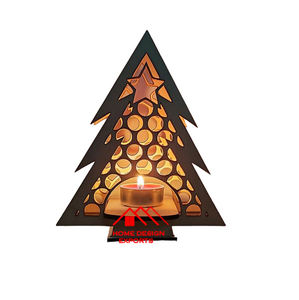 Support décor de Noël meilleure vente décor à la maison meilleur vendeur décoratif Antique fini ensemble de 3 bougies en forme d'arbre - Product Image 5