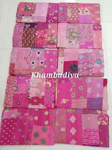 cotton Print Bed Covers 100% Cotton Queen Size Kantha <b>Vintage</b> Home Decor <b>Bedding</b> Hand Block Printed Duvet Blanket comfort - Product Image 3