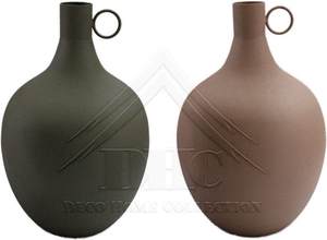 Hot-selling Designer Metal <b>Vases</b> with Fine Quality & Premium Green Powder Coated Finished Metal <b>Vase</b> for Upscale Home Styling - Product Image 6