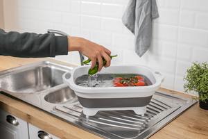 Tabla de Cortar Plegable Rectangular AFOSSA, Colador Plegable Ecológico con Capacidad de 10-20L, Patas Antideslizantes, Almacenamiento por Inyección - Product Image 3