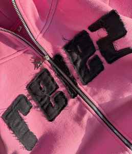 Fabricant OEM, survêtement streetwear avec broderie usée et délavage à l'acide, 100% coton molletonné, qualité supérieure, survêtement 500 GSM - Product Image 4