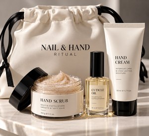 ELAN KIMYA OEM Private Label Professional 3-Step Nail Hand Care Gift Set Exfoliating Hand Scrub 100g Cuticle Oil 15ml M Antalya - Product Image 1