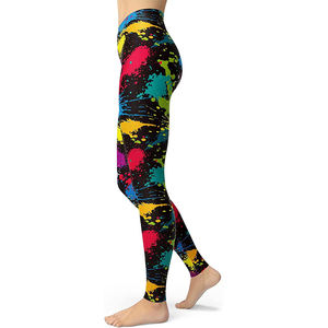 Venta al por mayor de Fitness de cintura alta entrenamiento ropa deportiva pantalones de compresión lisos mujeres Yoga sublimación Leggings - Product Image 1