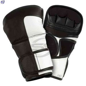 Guantes de boxeo y MMA de cuero de medio Dedo de alta calidad Guantes de combate y entrenamiento de nuevo fabricante - Product Image 6