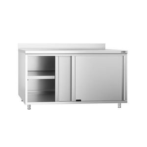 Armario de Acero Inoxidable PREMIUM - 1600x700mm - con Puertas Corredizas y Base Elevada - Product Image 1