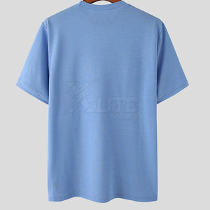 T-shirt pour homme coupe classique en tissu léger polyester/coton, manches courtes, col rond, séchage rapide, écologique, pour un usage décontracté - Product Image 2