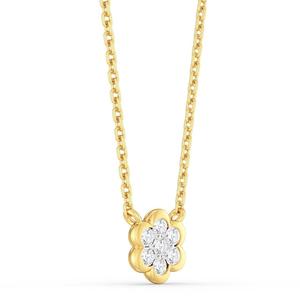 Collar de tenis de diamante cultivado en laboratorio de corte redondo, joyería de diamantes ecológica para esposa, collar de boda de oro blanco de 14K CVD - Product Image 2