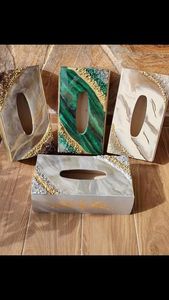 Za QUALITÉ ATTRACTIVE RÉSINE TISSU SUPPORT DÉCORATIF Fabriqué À La Main Porte-Mouchoirs pour Salle À Manger Cuisine Utiliser Serviette Boîte De Rangement - Product Image 6