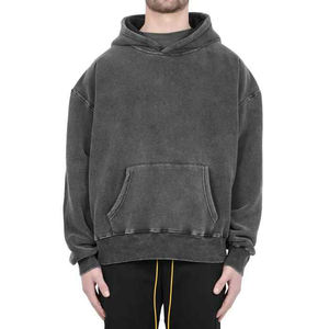 Sweats à capuche délavés à l'acide de conception populaire pour hommes meilleur matériau respirant à séchage rapide anti-rides trucs doux sweats à capuche durables pour hommes - Product Image 2