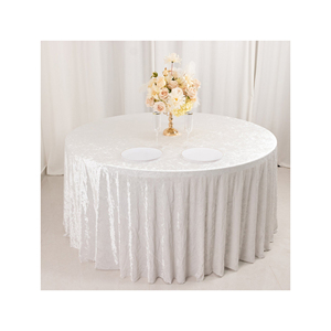 Nappes rectangulaires en polyester extensible de 6 pieds avec motif brodé pour les fêtes, les salons, les banquets, les mariages et les événements - Product Image 3