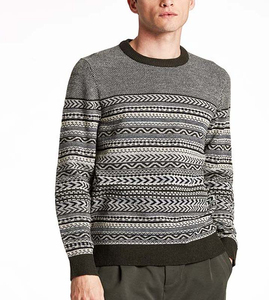 Haute qualité tricoté solide col en v à manches longues pulls pour hommes respirant coton laine Sports d'hiver doublure en laine taille personnalisée - Product Image 1