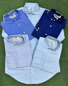 Camisas de Vestir Formales de Verano para Hombre, Teñidas con Hilo de Alta Calidad, Transpirables, de Secado Rápido, Antiencogimiento, OEM ODM Personalizables - Product Image 1