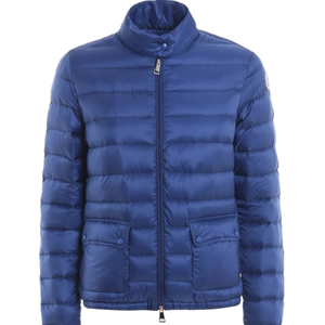 Chaqueta de Piloto Personalizada de Moda para Hombre, Chaqueta Acolchada Azul de Invierno, Chaqueta de Plumón de Pato de Manga Larga - Product Image 1