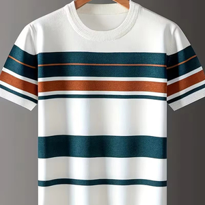 T-shirt Homme Premium 2026 Style Tendance Décontracté Col Rond Coupe Slim Été Personnalisable avec Logo pour Activités de Plein Air - Product Image 1