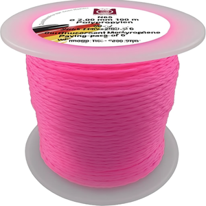 Suministros de Jardinería Alemania, Hilo de Polipropileno Fluorescente Rosa de 2 mm, Estilo Simple, 100 m de Largo, 60 kg, Paquete de 6 - Product Image 2