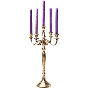 5 Arm Signature Series Aluminium <b>Candle</b> <b>Holder</b> Elegant Multicolor Decorative Stand for Home & Office - Product Image 1