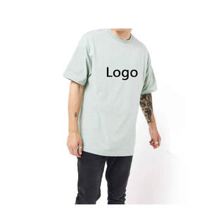 T-shirt personnalisé en microfibre 100% coton, taille plus, t-shirts en coton vierge pour hommes, stock, épaules tombantes, entraînement en salle de sport, haut surdimensionné pour hommes - Product Image 1