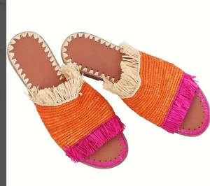 Chaussures marocaines faites à la main en raphia naturel, et semelles en cuir véritable. Livraison rapide et gratuite - Product Image 1