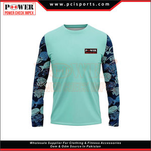 Camisetas impresas de pesca Logotipo personalizado al aire libre UPF50 + Protección solar Impresión de sublimación de secado rápido Camiseta Polo de pesca de manga larga - Product Image 4