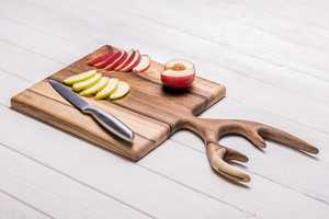 Planche à découper en bois 100% en forme de rectangle de qualité supérieure Taille personnalisable durable allant au lave-vaisselle pour une utilisation en cuisine - Product Image 4
