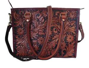 Bolsa de Compras de Cuero de Lujo Hecha a Mano en Estilo Occidental para Mujer, Artesanía Premium Hecha en India - Product Image 2