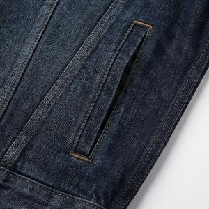 Veste en jean décontractée personnalisée pour hommes, grandes tailles, 100% coton, option logo sur le devant, respirante, veste d'hiver - Product Image 5