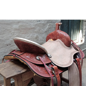Selle de cheval à gueule Western Roper Ranch faite à la main sur mesure en cuir de haute qualité pour les sports équestres - Product Image 3