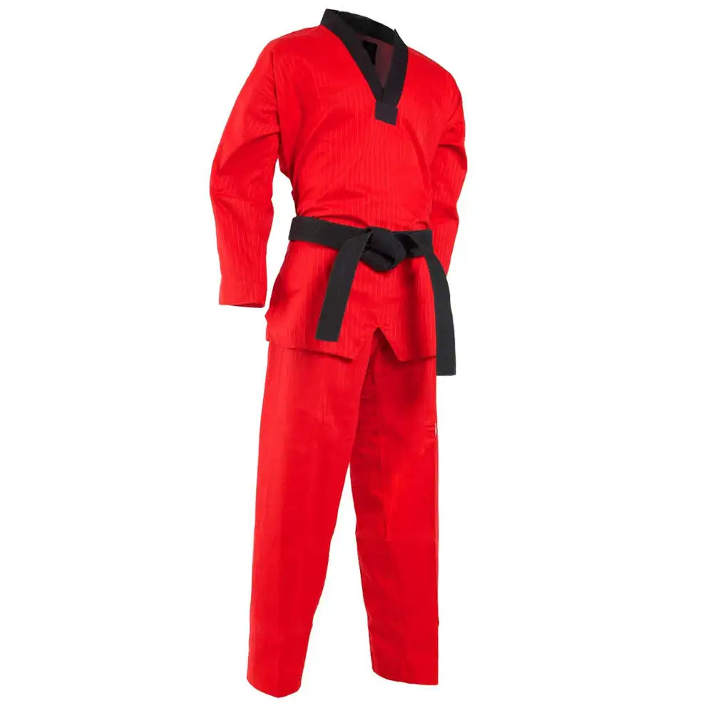 Desain Baru Nyaman Kualitas Tinggi Seragam Taekwondo | Desain Disesuaikan Jas Taekwondo Merah