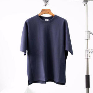 T-shirt pour homme en coton 100% tricoté lourd, coupe sportive, ample, vintage, personnalisé, col rond, blanc - Product Image 6