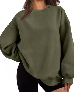 Sudadera de Forro Polar Personalizada de Alta Calidad para Mujer, Cuello Redondo, Suave y Cálida, con Logotipo Personalizado en la Parte Delantera, Mezcla de Poliéster/Algodón, Manga Larga - Product Image 1