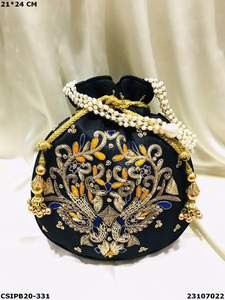 Handmade Designer Ethnic Silk <b>Potli</b> Batua <b>Bag</b> - Product Image 4