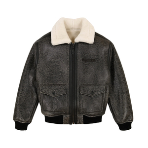 แจ็คเก็ต Avirex หนังแท้สำหรับผู้ชายเสื้อแจ็คเก็ตหนัง Avirex สำหรับฤดูหนาวผลิตตามสั่ง - Product Image 1