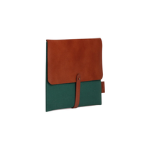 Housse de protection pour ordinateur portable en cuir et toile avec logo personnalisé, organiseur classique pour documents A4