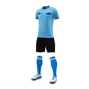 Uniforme de Árbitro de Fútbol Profesional al por Mayor, Camiseta de Malla Lisa para Árbitro de Fútbol, Uniforme Azul para Árbitro de Fútbol - Product Image 2