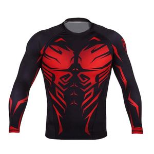 Chemise de compression haute performance MMA BJJ Rash Guard pour hommes évacuation de l'humidité et quantité minimale de commande respirant avec logo personnalisé 10 pièces - Product Image 1