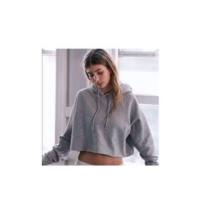 เสื้อฮู้ดผู้หญิง,เสื้อกันหนาวผ้าฝ้ายแบบสวมหัวมีฮู้ดสีพื้น - Product Image 2