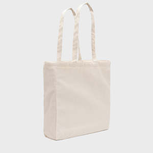 8oz Natural Recycled Canvas Tote <b>Bag</b> Durable Eco-Friendly with Gusset Long Handle <b>Medium</b> Size for Daily Use Advertising Gift - Product Image 1