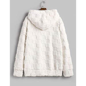 New Arrival Customized <b>Sherpa</b> Fluffy Fleece <b>Hoodie</b> Sweatshirts Heavyweight Thick Fur Pullover <b>Men's</b> Hoodies & Sweatshirts - Product Image 3