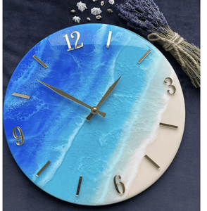 Nouvelle maison élégante de luxe et espace personnel concevant des horloges murales en résine époxy faites à la main - Product Image 2